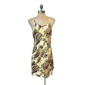 Vintage Harley-Davidson Hawaiian Print Sun Dress Motorcycles Large Fits Medium